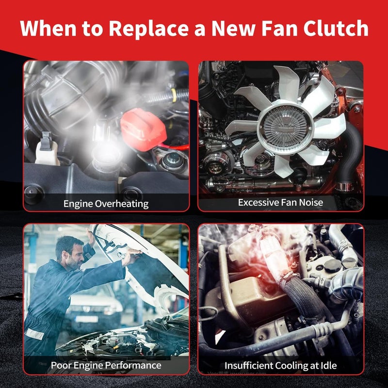 CUGANO 2680 Engine Cooling Fan Clutch for Chevrolet Tracker Base 1999-2004 Chevrolet Tracker LSi 1999-2000 Suzuki Grand Vitara Base 2003 [2680, 36777, 9302560,1712077E05, 215063, 1712077E] - Image 5